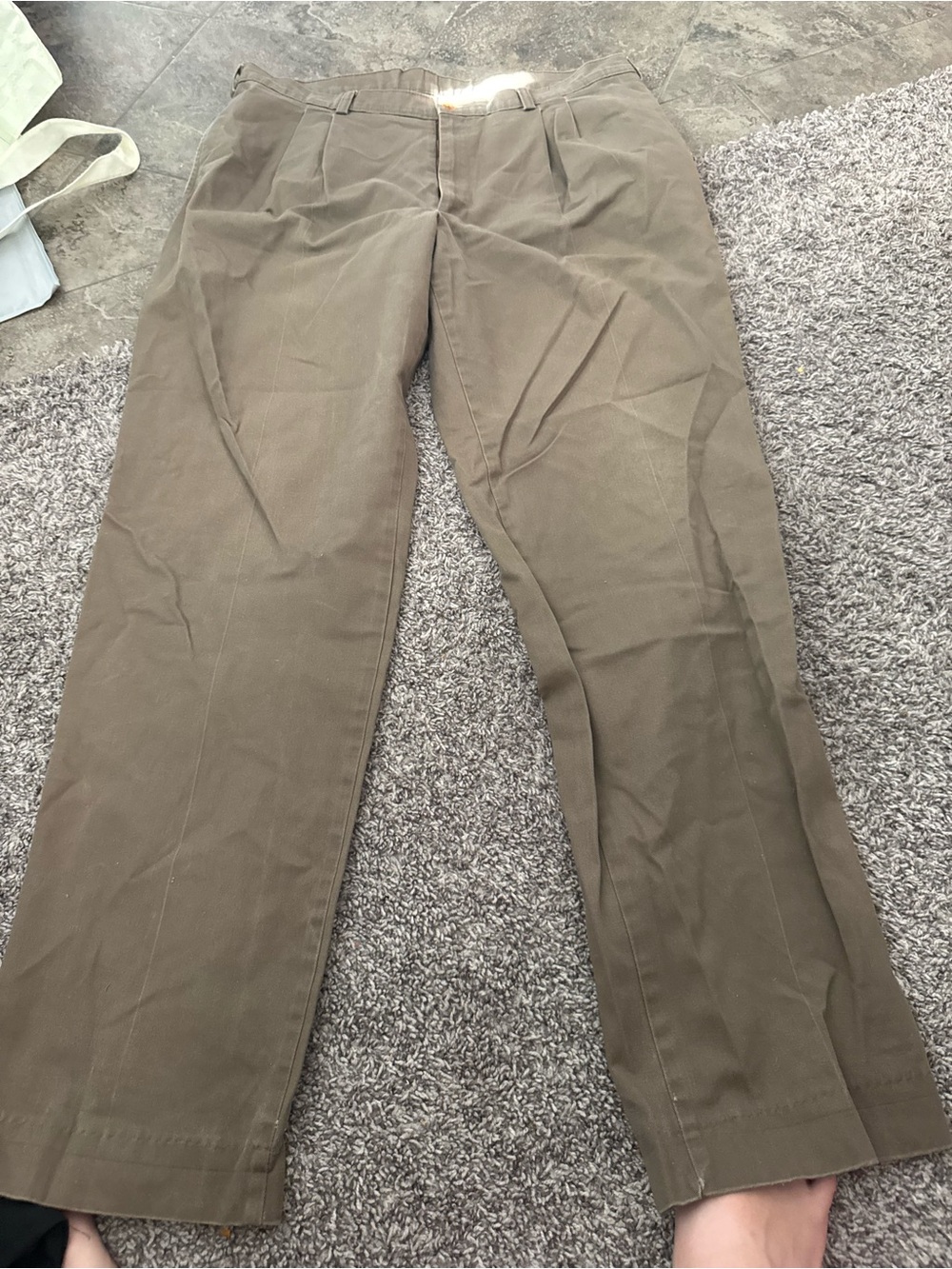 🍉Men's duxbak Classic Straight-Leg Pants in Olive Brown